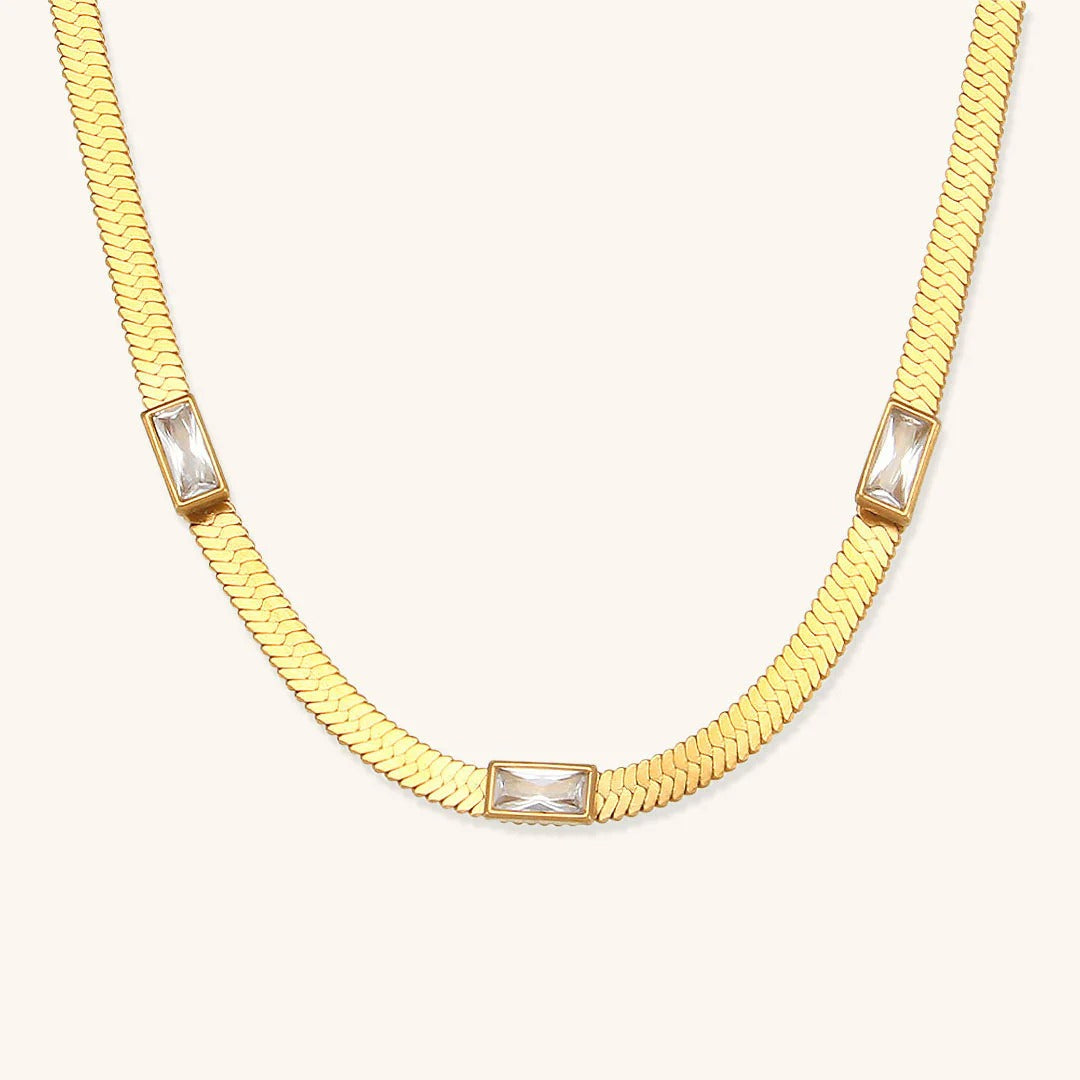 The Ava Herringbone Necklace