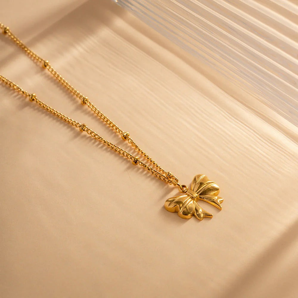 The Bella Bow Pendant Necklace