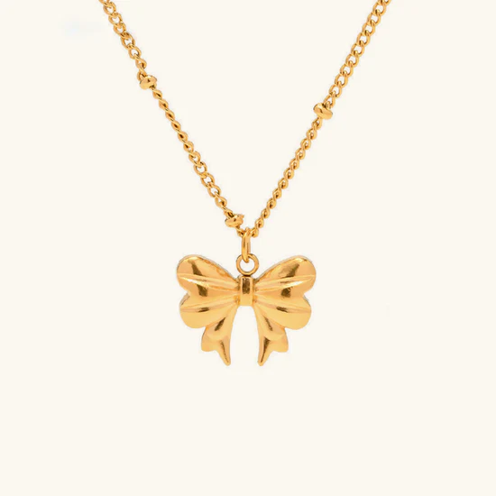 The Bella Bow Pendant Necklace