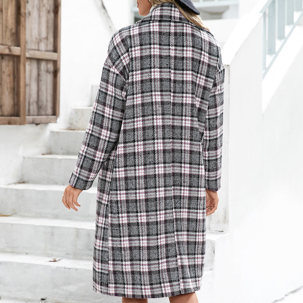 The Emilia Houndstooth Wool Coat