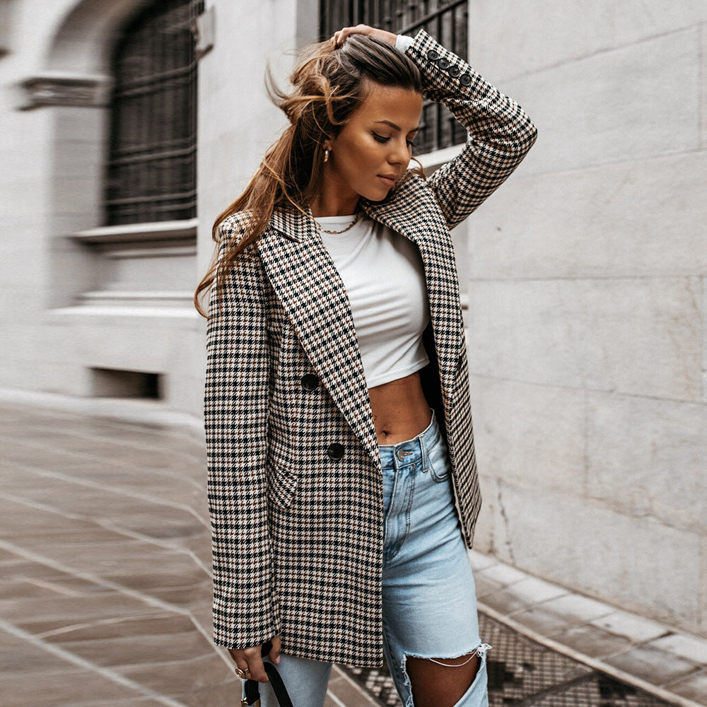 The Grace Plaid Slim Blazer