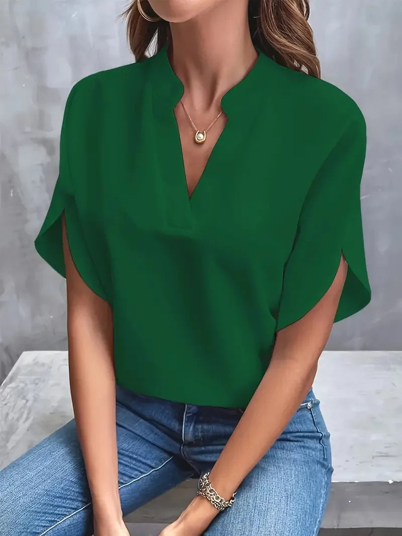 The Lucia Premium V Neck Blouse