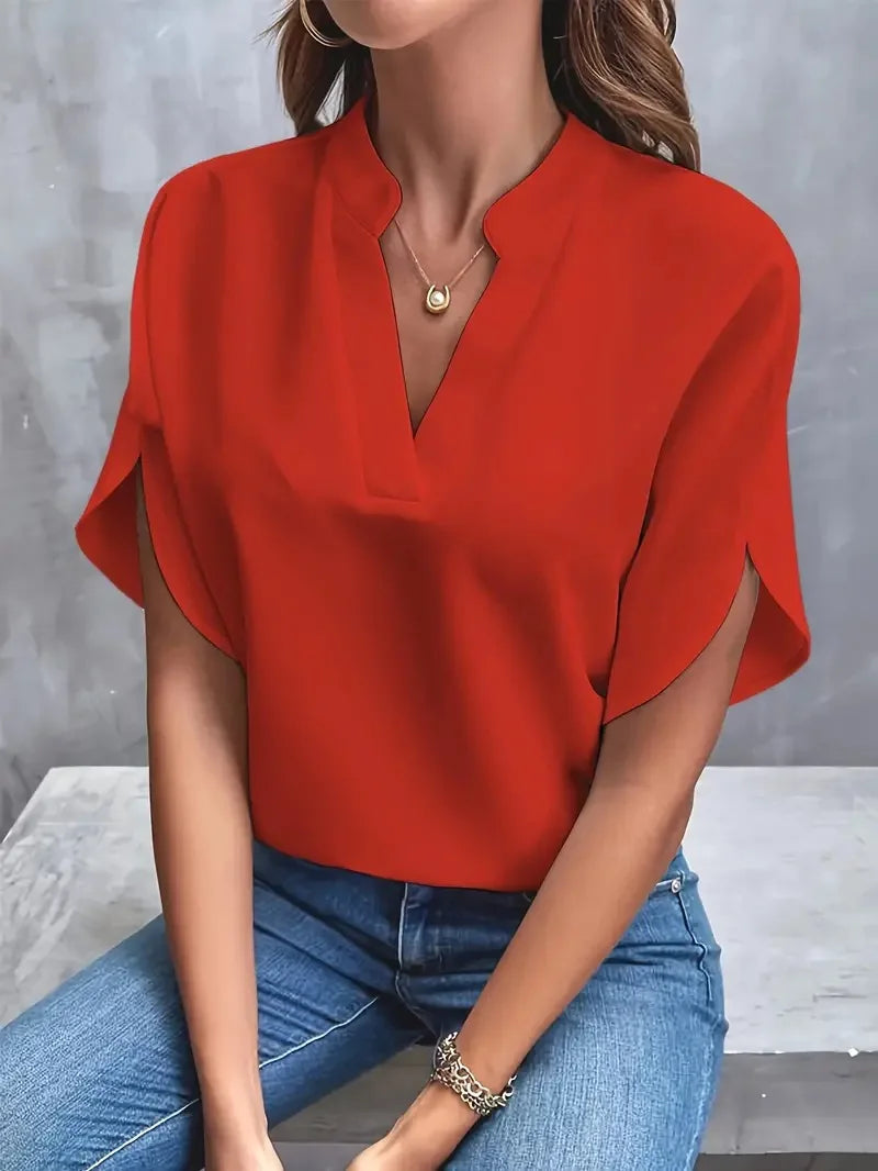 The Lucia Premium V Neck Blouse