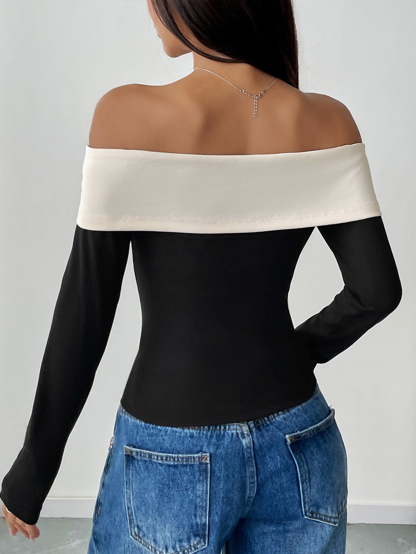 The Marga Satin Bow Off-Shoulder Top