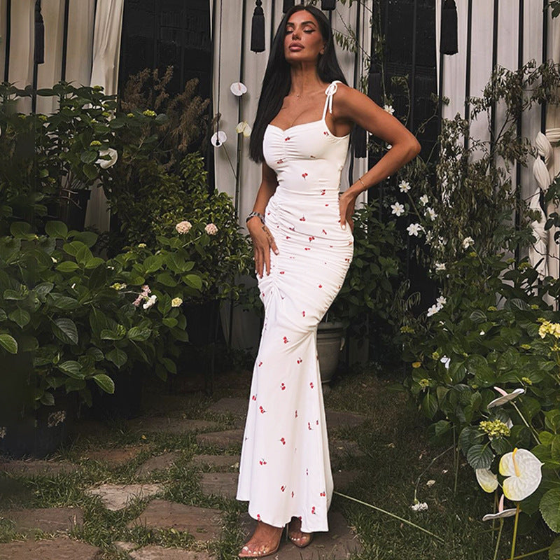 The Melody Kiss Ruched Maxi Dress