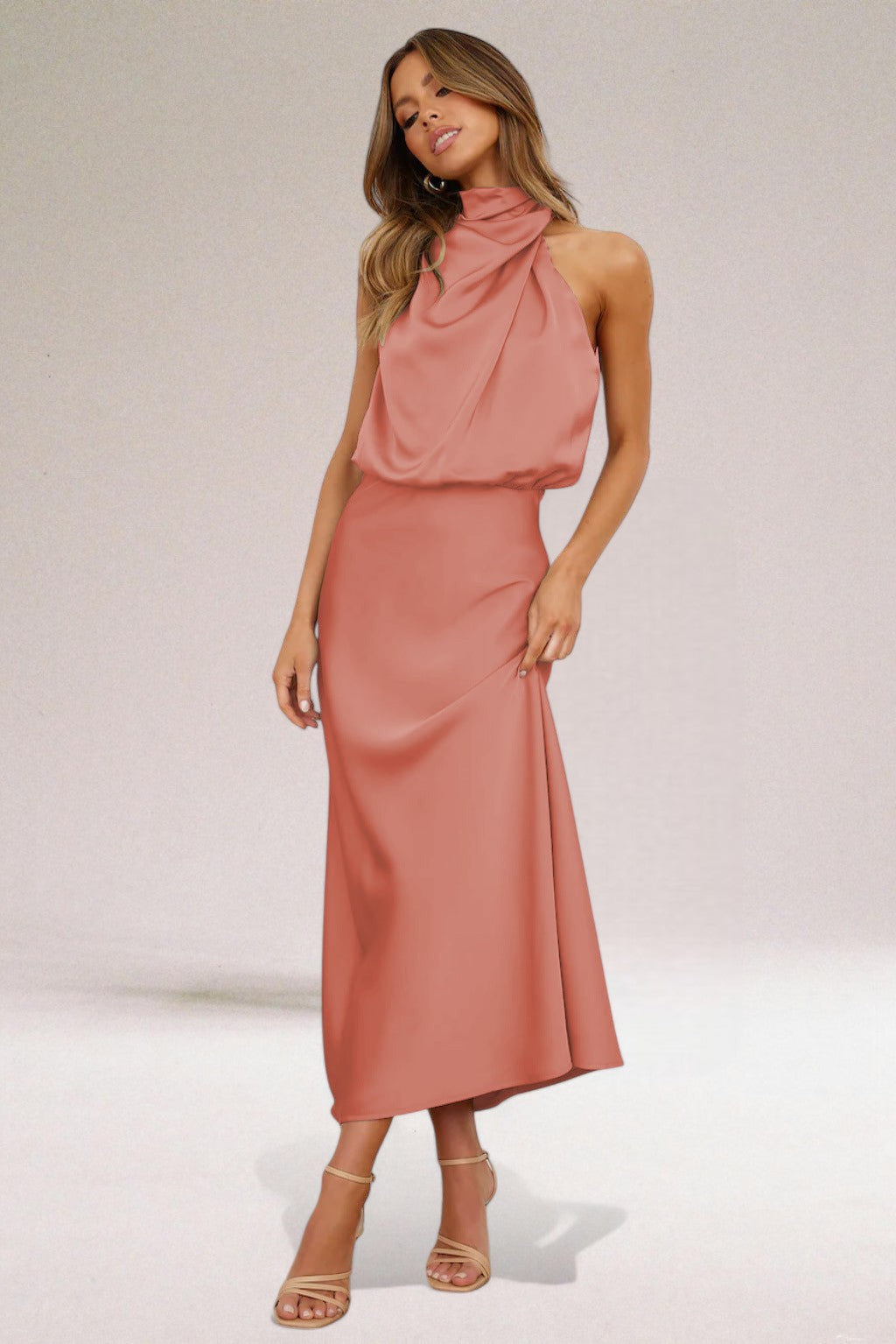 Natalia Premium Satin Dress