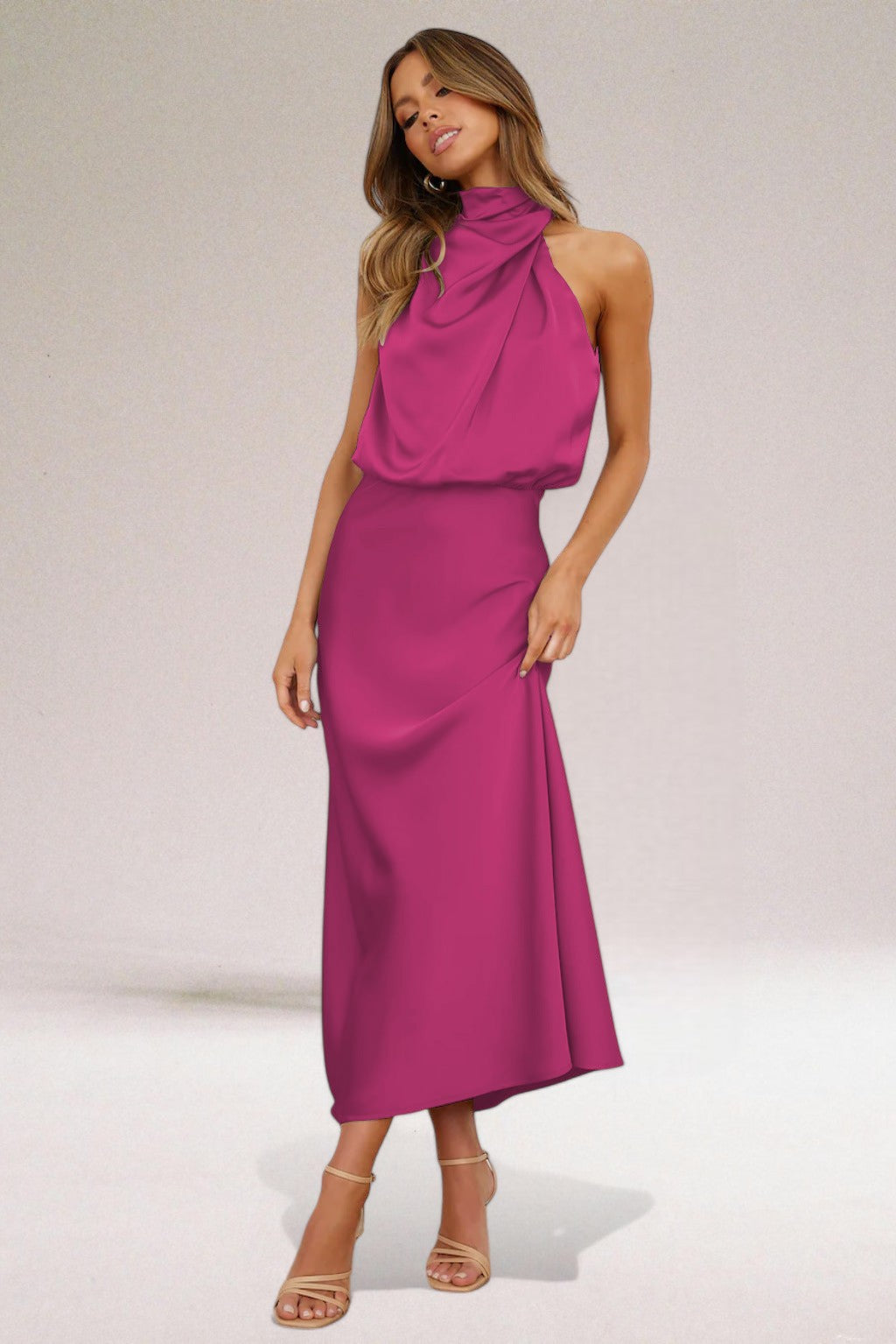 Natalia Premium Satin Dress