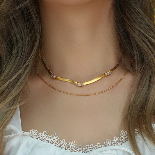 The Ava Herringbone Necklace