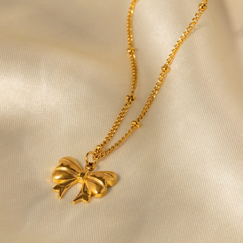 The Bella Bow Pendant Necklace