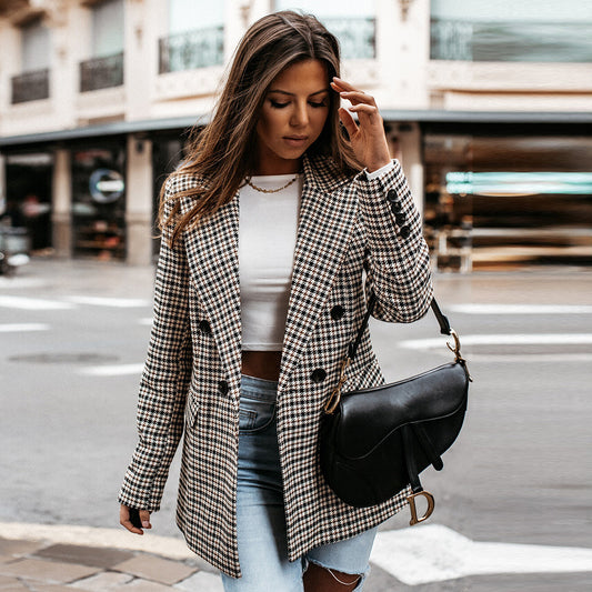 The Grace Plaid Slim Blazer