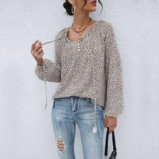 The Mary Leopard Print Blouse